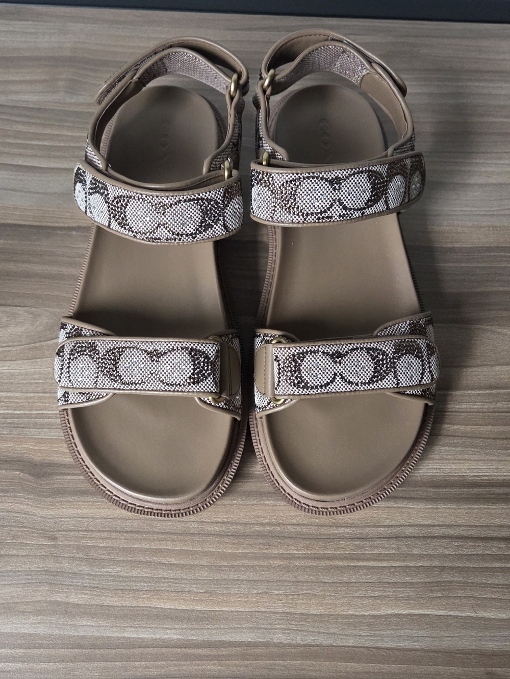 Coach Byrnn Crystal Signature Sandals